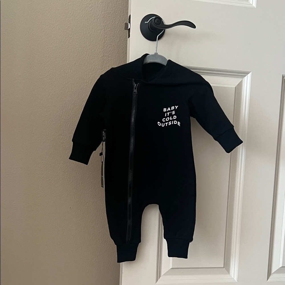 Tiny Tribe - Baby It's Cold Outside L/S Hooded Romper